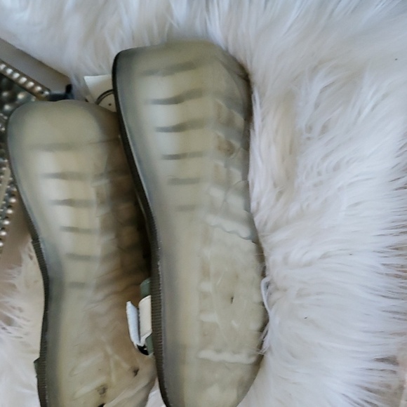 Fly London Sage Green White Platform Heel Wedges Fun Sandals - Picture 10 of 16